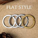 Brass Titanium Zirconium Stainless Steel Key Rings Keychains for Men