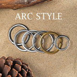 Brass Titanium Zirconium Stainless Steel Key Rings Keychains for Men