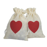 5pcs Linen Bags Drawstring Candy Gift Pouches