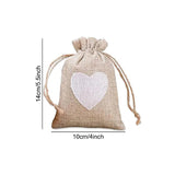 5pcs Linen Bags Drawstring Candy Gift Pouches