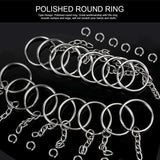 Silver Plated Metal Blank Keyring Split Ring Keyfob Key Holder