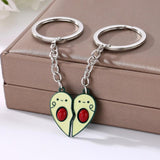 Avocado Strawberry Heart Magnetic Keychain Alloy Handbag Pendant