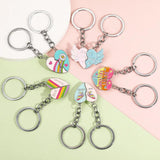 Avocado Strawberry Heart Magnetic Keychain Alloy Handbag Pendant