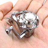 Alloy Fishing Reel Drum Pendant Keychain Key Wheel Outdoor Tackle