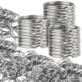20/100Pcs Silver Keyring Stainless Steel Split Keychain DIY