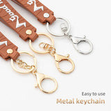 Cartoon Good Luck Keychain Wristlet Strap Key Ring for Women Girls Kids