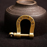 High Brass Horseshoe Key Chain Retro Durable Brass Car Key Ring