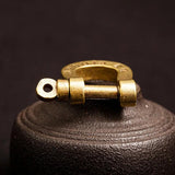 High Brass Horseshoe Key Chain Retro Durable Brass Car Key Ring