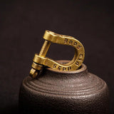High Brass Horseshoe Key Chain Retro Durable Brass Car Key Ring