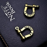 High Brass Horseshoe Key Chain Retro Durable Brass Car Key Ring