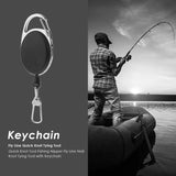Fly Fishing Retractor Tool Extractor Keeper Key Chain Rings