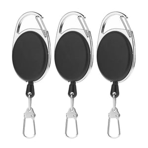 5pcs Elastic Key Chain Fly Fishing Retractor Tools Key Rings