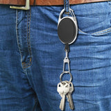5pcs Elastic Key Chain Fly Fishing Retractor Tools Key Rings