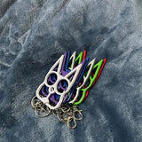 Justice Cat Brass Knuckles Key Ring