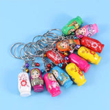 12PCS Wood Matryoshka Key Chains Adault Toys Key Rings