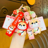 Cute Shiba Inu Keychain Car Key Chain Resin Holder Gift