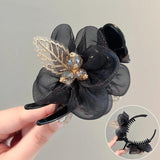 Mesh Flower Hair Claw Clip Hair Artifact for Girls