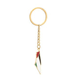 Palestinian Flag Stainless Steel Keychain Necklace