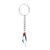 Palestinian Flag Stainless Steel Keychain Necklace