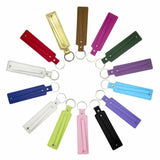 10pcs PU Leather Key Chain With 8mm Belt For Slide Charm Slide Letters