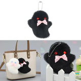 Ghost Charm Keychain Plush Women Car Keyring Backpack Handbag Pendant Holder