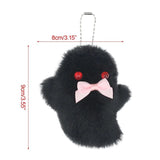 Ghost Charm Keychain Plush Women Car Keyring Backpack Handbag Pendant Holder