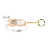 Mini Satin Pointe Shoes Keyring Ballet Shoe Keychain Ballet Charm Chain Bag