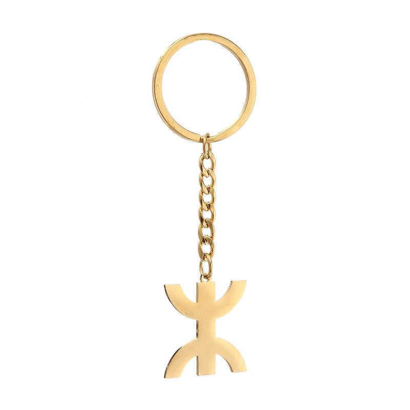 Stainless Steel Africa Berbers Symbol Pendant Keychain Kabyle Amazigh Jewelry
