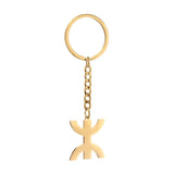 Stainless Steel Africa Berbers Symbol Pendant Keychain Kabyle Amazigh Jewelry