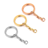 5pcs 25mm Stainless Steel Keyring Split Ring Short Chain DIY Key Chains
