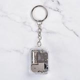 Mechanical Metal Music Box Clockwork Keychain