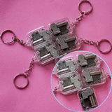 Mechanical Metal Music Box Clockwork Keychain