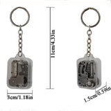 Mechanical Metal Music Box Clockwork Keychain