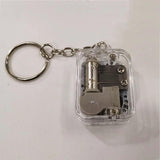 Mechanical Metal Music Box Clockwork Keychain