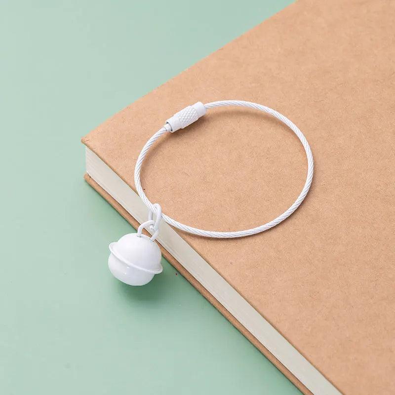 10 Pcs Metal Jingle Bells DIY Keychain Accessories Round Keyring
