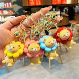 Fat-faced Bear Keychain Sheep Doll Bag Tulip Charm Sitting Bear Pendant