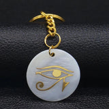 Horus Eye Stainless Steel Keyring for Women K77679S07
