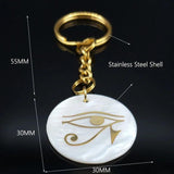 Horus Eye Stainless Steel Keyring for Women K77679S07