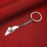 Stainless Steel Star of David Keychain Necklace