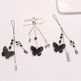 Goth Charm Pendant Key Chain Punk Butterfly Bat Heart Keyring