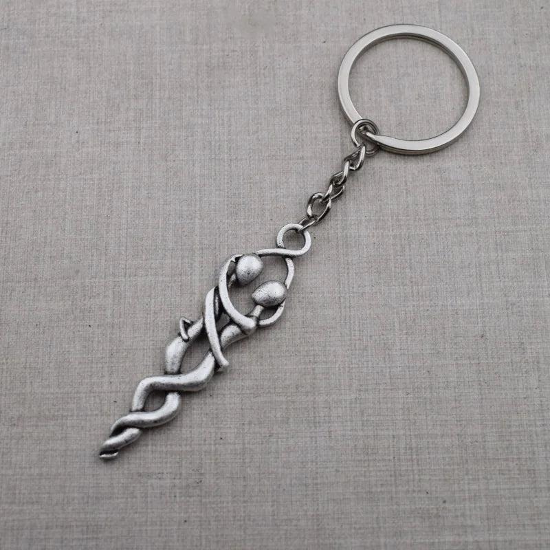 Romantic Embrace Keychain Lovers Hug Pendant Jewelry Gift