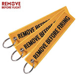 Fire Fighter Yellow Keychain REMOVE BEFORE FIRING