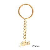 Stainless Steel Map Pendant Necklace Keychain Women Silver Jewelry