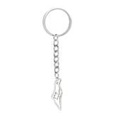 Stainless Steel Map Pendant Necklace Keychain Women Silver Jewelry