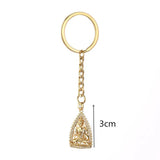 Cambodian Garden Buddha Pendant Keychain with CZ Jewelry