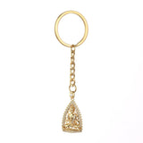 Cambodian Garden Buddha Pendant Keychain with CZ Jewelry