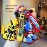 Cute Cartoon Battle Robot Keychain High-grade Pendant Keyring for Men