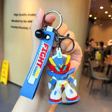 Cute Cartoon Battle Robot Keychain High-grade Pendant Keyring for Men