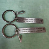 Long Distance Relationship Keys Holder Pendant Couple Gift