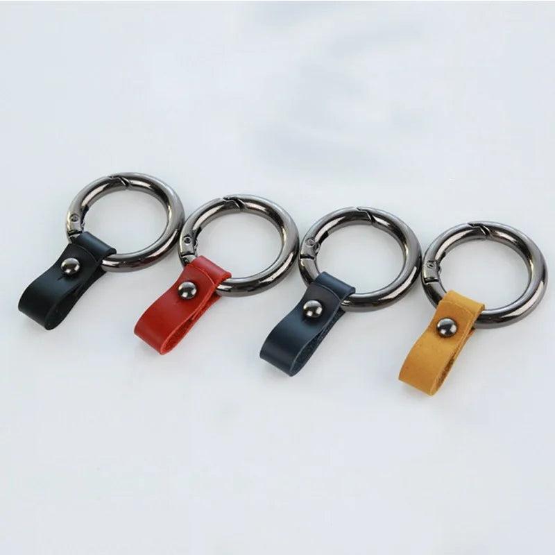 Bouncy Leather Keychain Holder Crystal Trinket Chaveiro